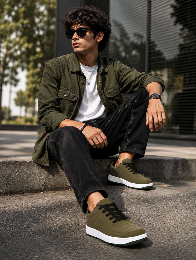 Men Textured Lace Up Casual Shoes - 22604293 -  Standard Image - 3