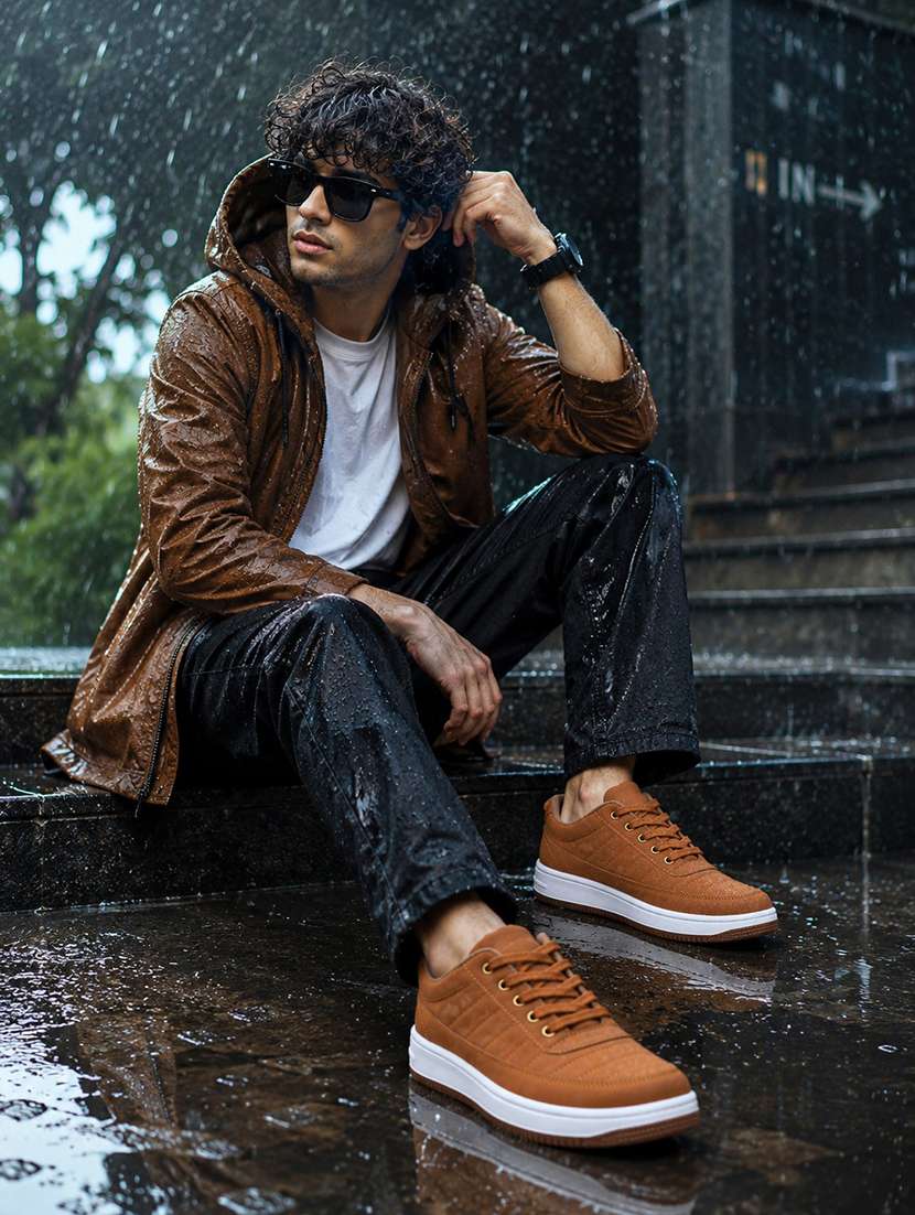 Men Textured Lace Up Casual Shoes - 22604294 -  Standard Image - 3