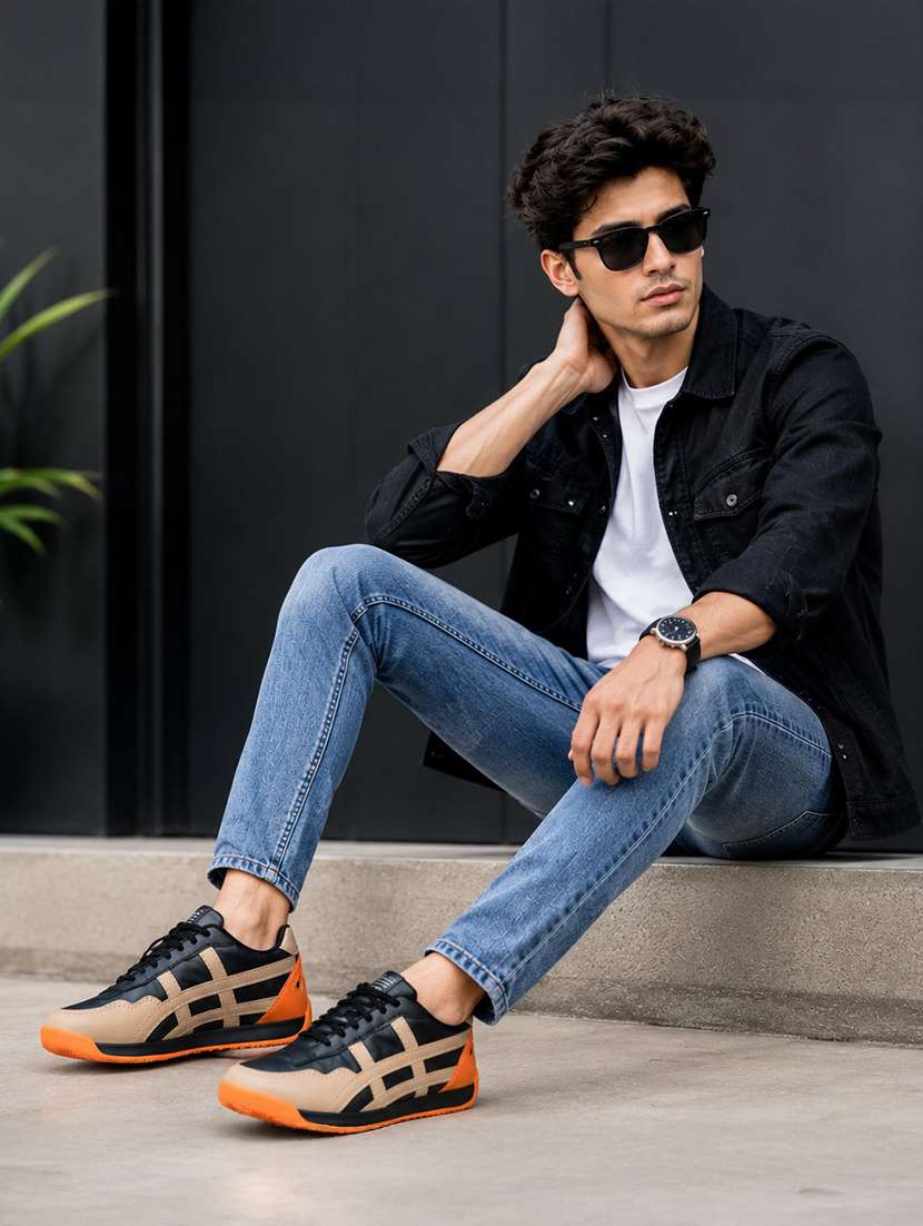 men colourblocked lace up sneaker - 22604298 -  Standard Image - 3