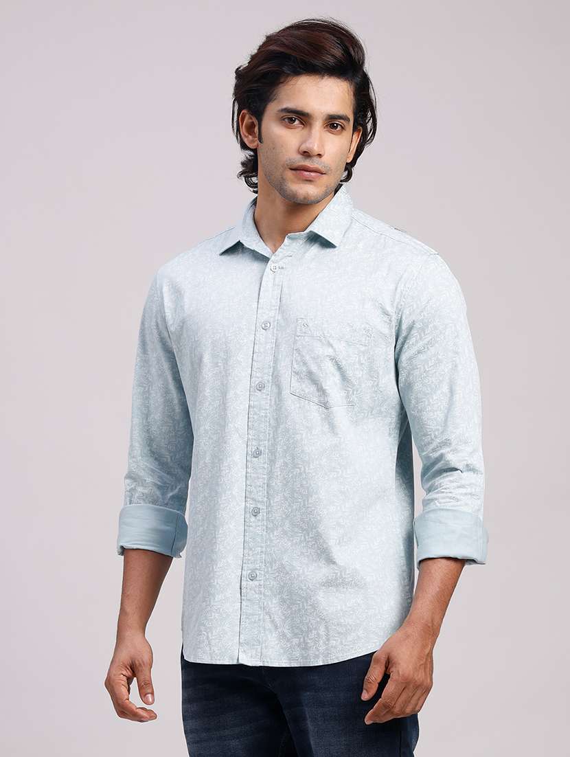 Men Printed Collared Slim Fit Casual Shirt - 22604463 -  Standard Image - 3