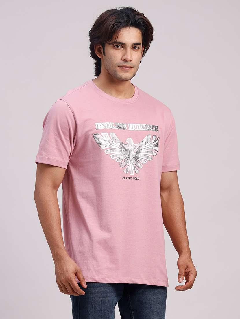 men printed short sleeve slim fit t-shirt - 22604556 -  Standard Image - 3