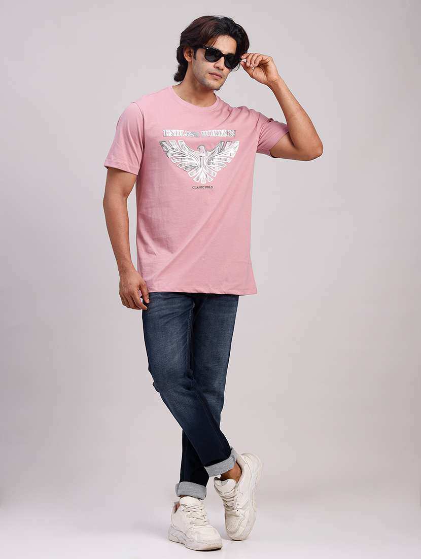 men printed short sleeve slim fit t-shirt - 22604556 -  Standard Image - 5