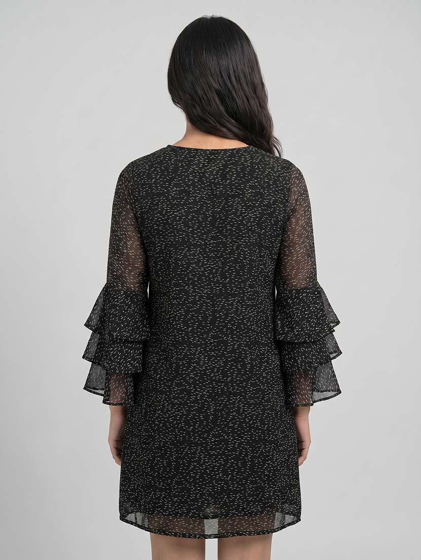 Women Printed Bell Sleeves Sheath Dress - 22604791 -  Standard Image - 3