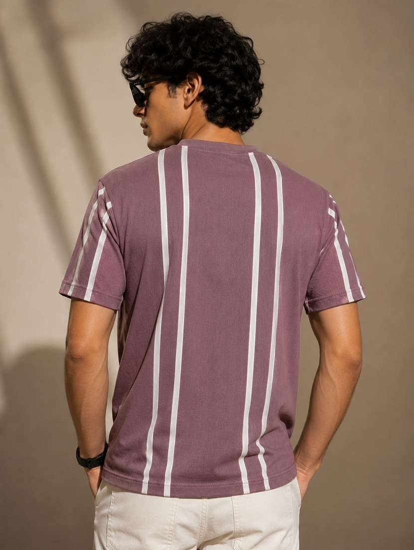 men striped short sleeve oversized t-shirt - 22604934 -  Standard Image - 3