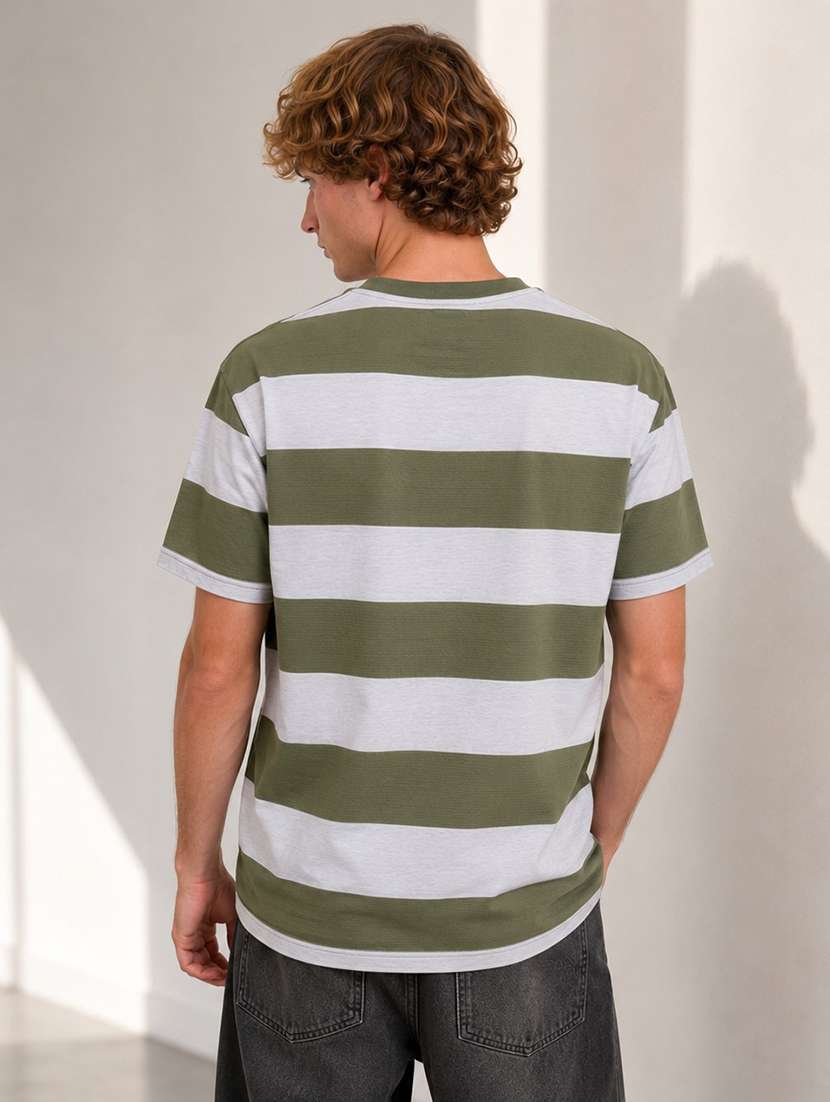men striped short sleeve regular fit t-shirt - 22604938 -  Standard Image - 3