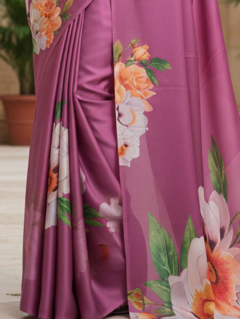 women printed casual wear saree with blouse - 22605331 -  Standard Image - 3
