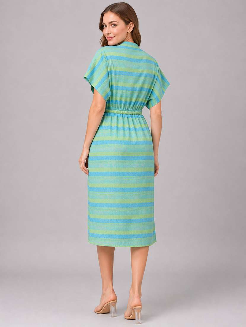 Women Printed Short Sleeves A-line Dress - 22606019 -  Standard Image - 5