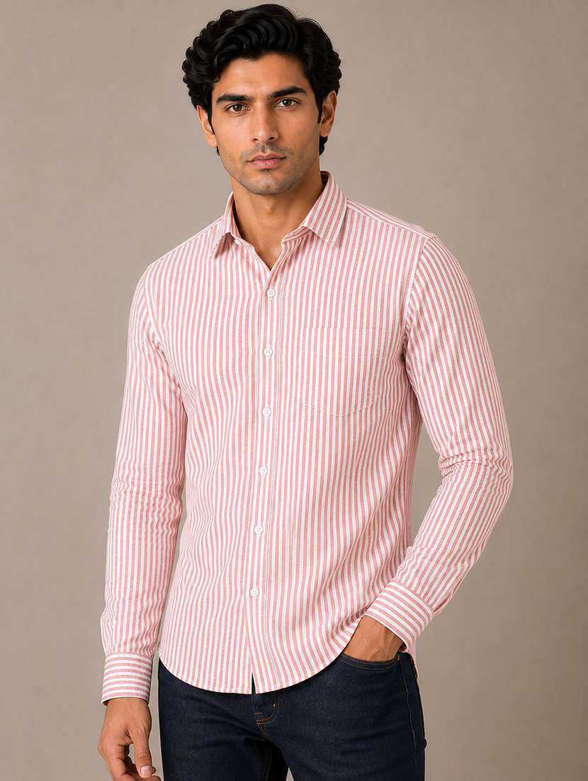 men printed long sleeves regular fit shirt