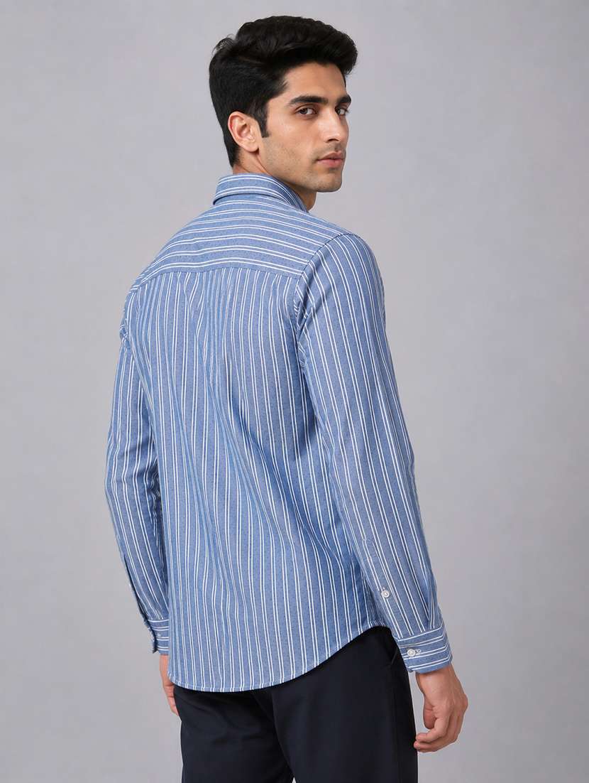 blue cotton casual shirt - 22606402 -  Standard Image - 3