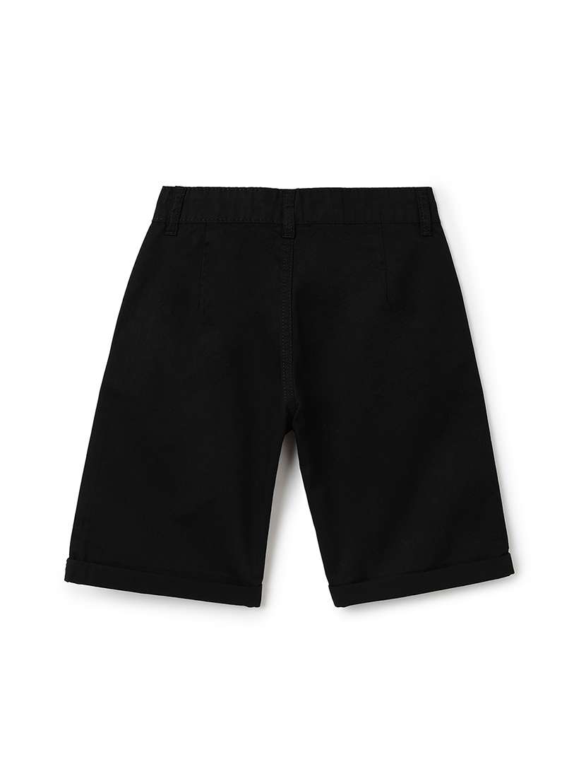 Boys Solid Mid Rise Regular Fit Shorts - 22606408 -  Standard Image - 3