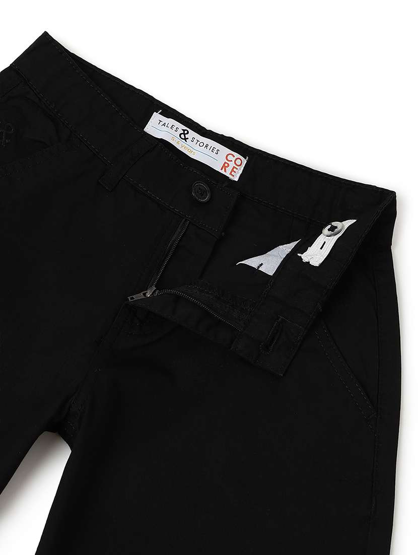 Boys Solid Mid Rise Regular Fit Shorts - 22606408 -  Standard Image - 5