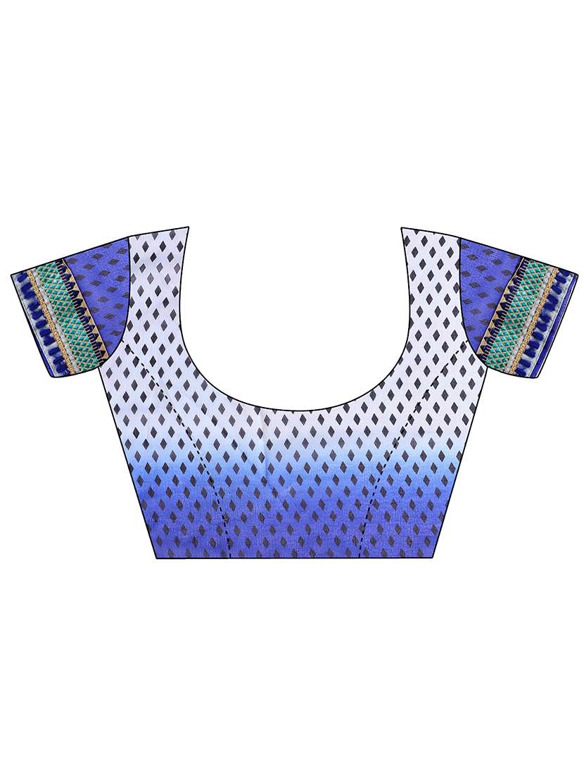 women printed casual wear saree with blouse - 22606464 -  Standard Image - 5