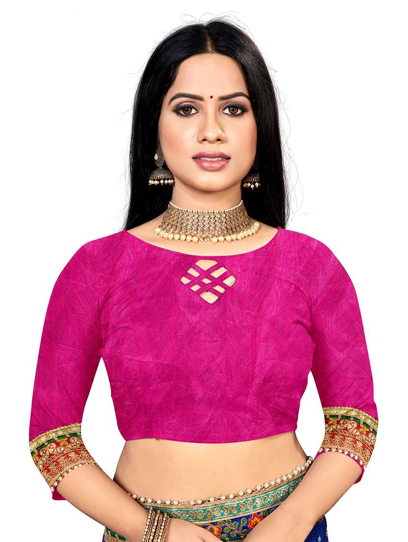 Women Bandhani Printed Saree With Blouse - 22606523 -  Standard Image - 5