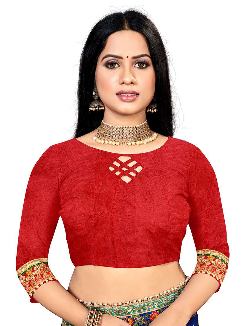 Women Bandhani Printed Half And Half Saree With Blouse - 22606525 -  Standard Image - 5