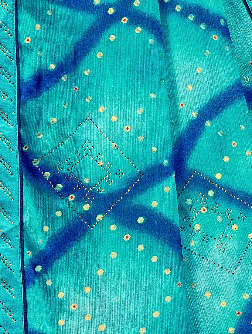 women printed embellished saree with blouse - 22606729 -  Standard Image - 3