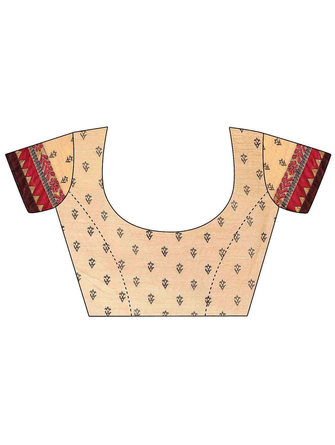 women printed casual wear saree with blouse - 22606765 -  Standard Image - 5
