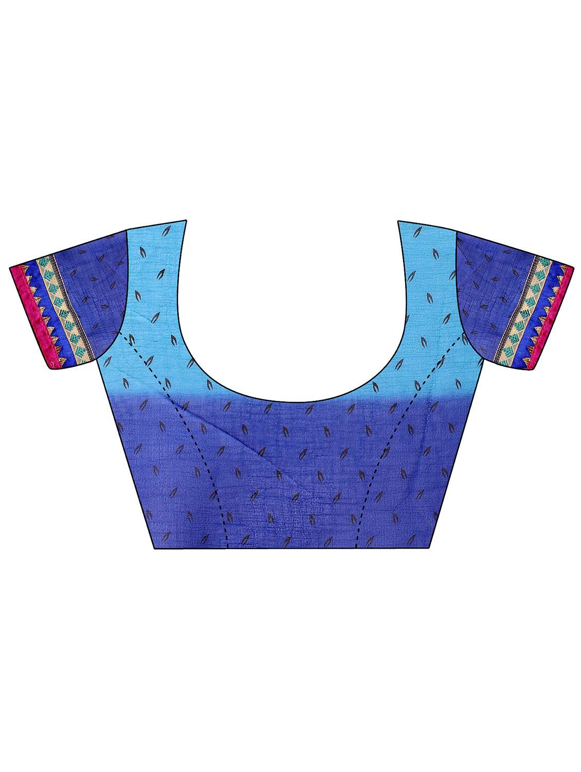 women printed casual wear saree with blouse - 22606766 -  Standard Image - 5