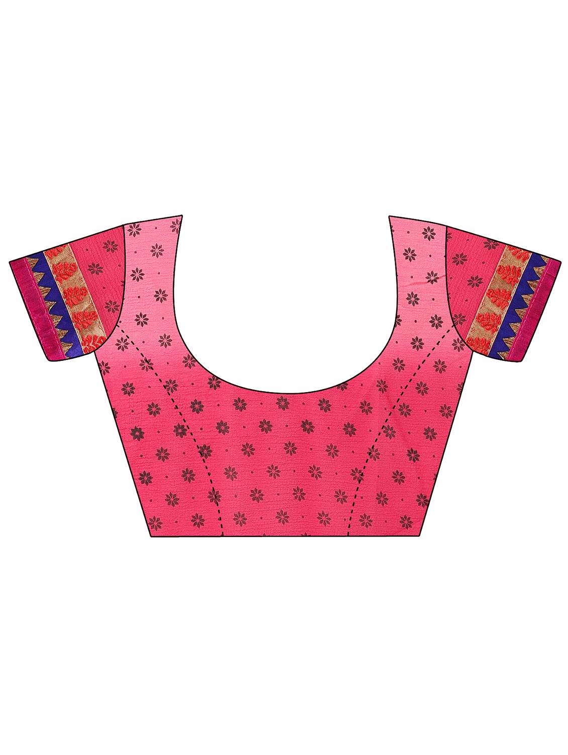 Women Printed Casual Wear Saree With Blouse - 22606770 -  Standard Image - 5