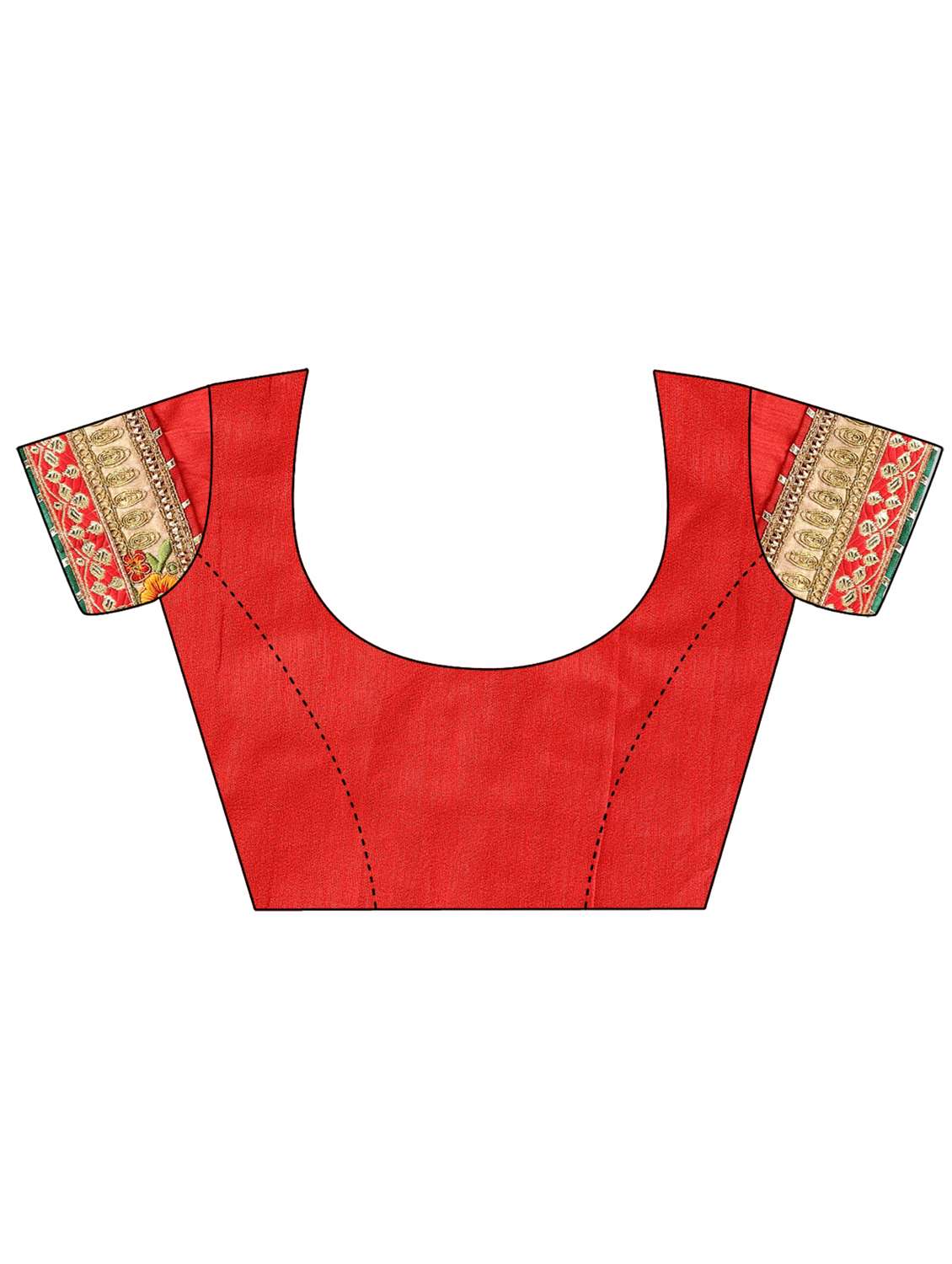 women bandhani printed half & half saree with blouse - 22606773 -  Standard Image - 5