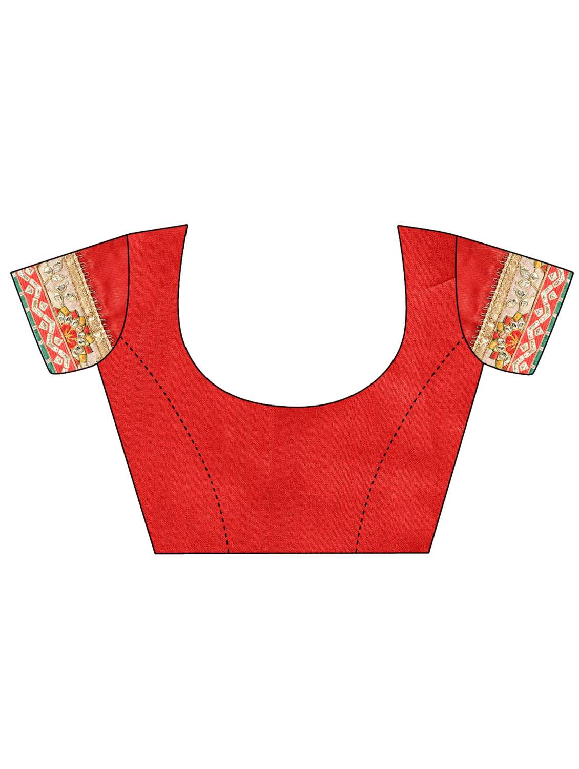 women bandhani printed half & half saree with blouse - 22606774 -  Standard Image - 5