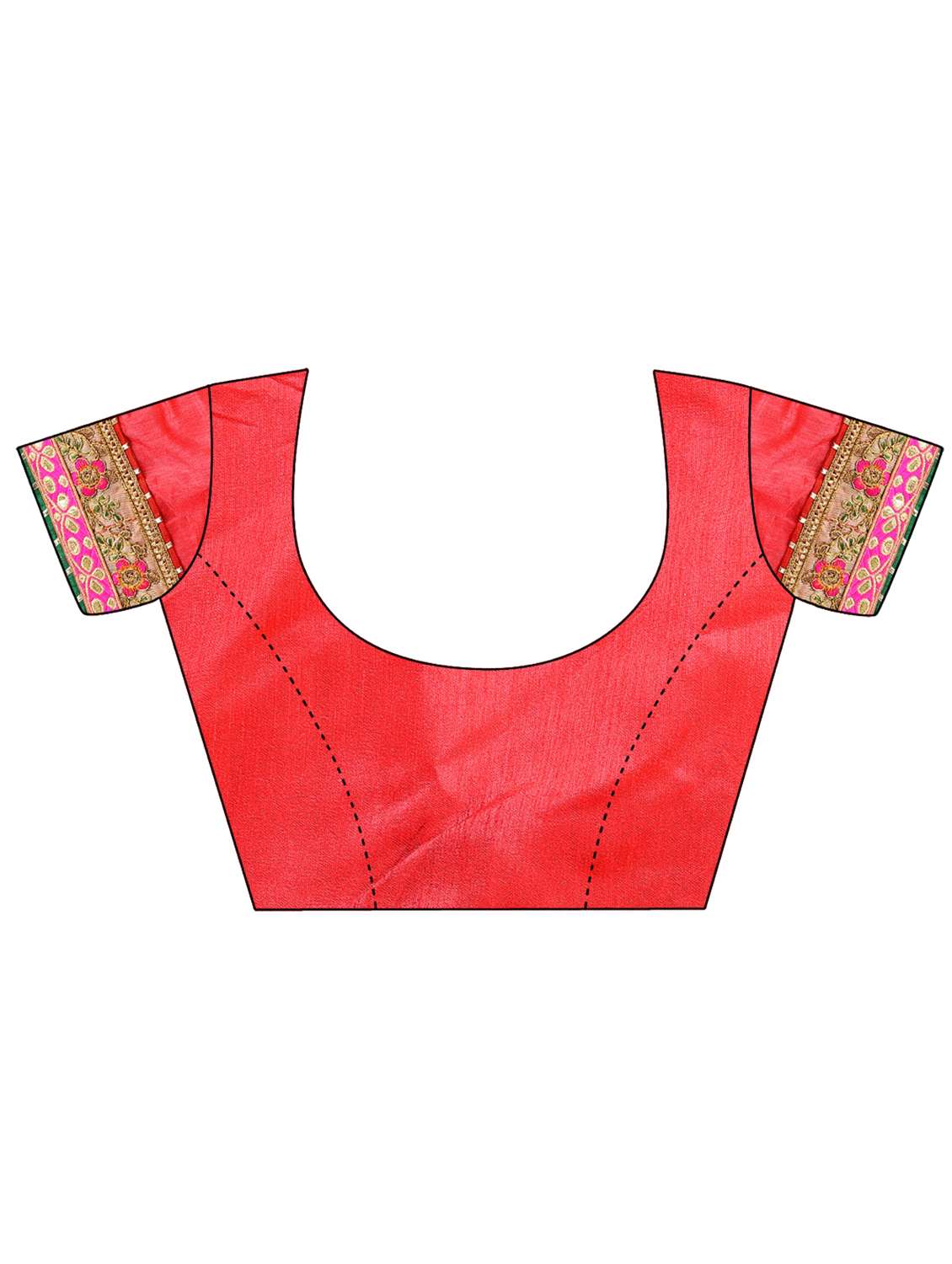 women bandhani printed half & half saree with blouse - 22606777 -  Standard Image - 5