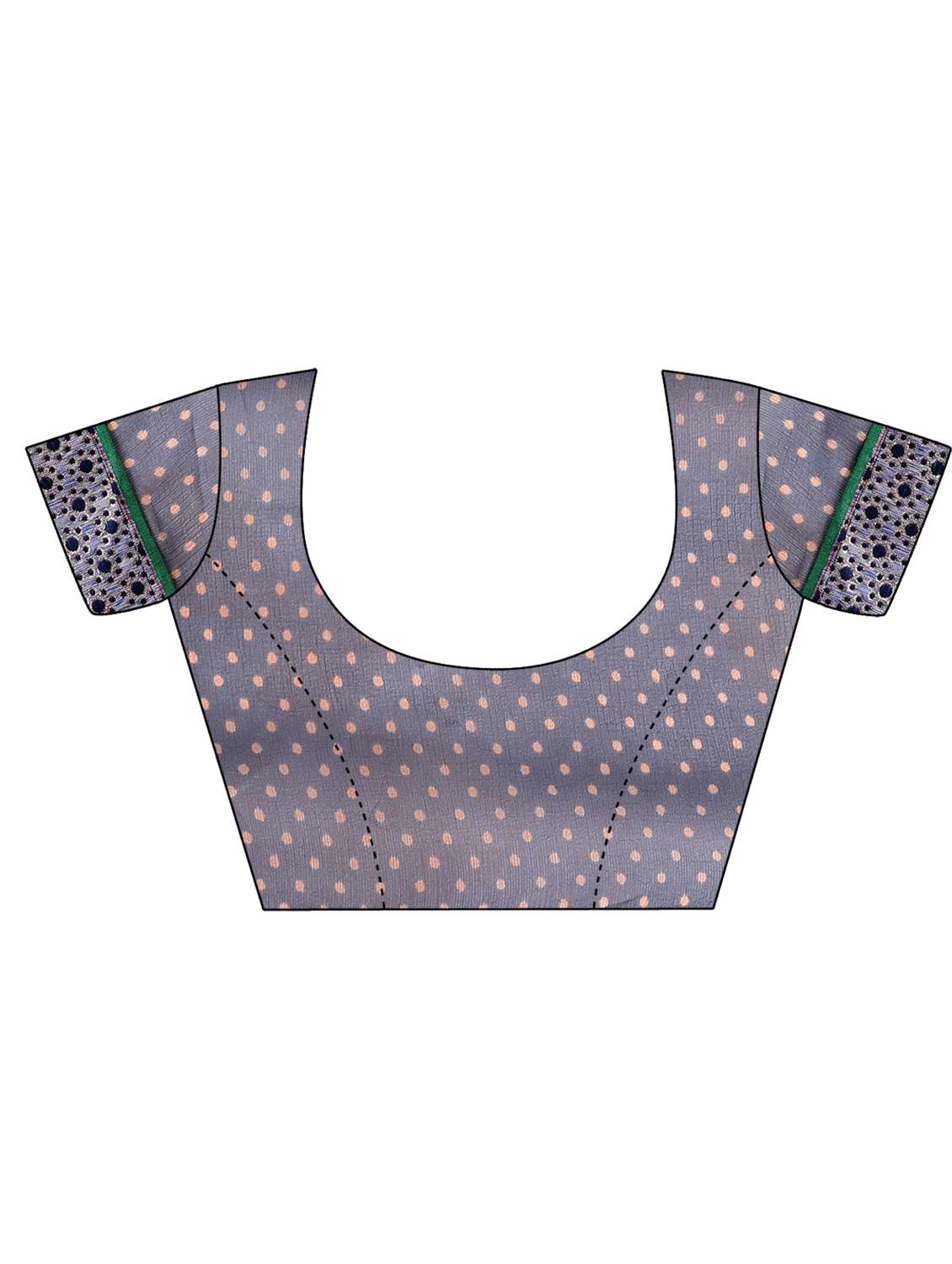 women printed half & half saree with blouse - 22606781 -  Standard Image - 5