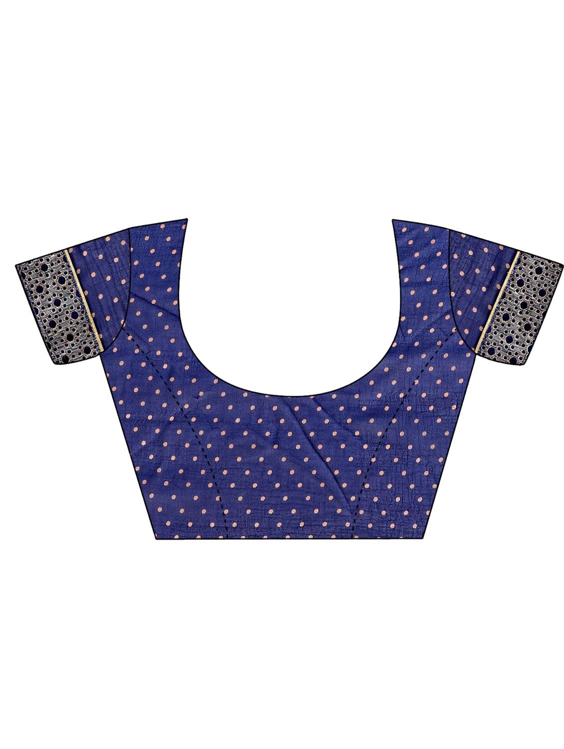 women printed half & half saree with blouse - 22606786 -  Standard Image - 5
