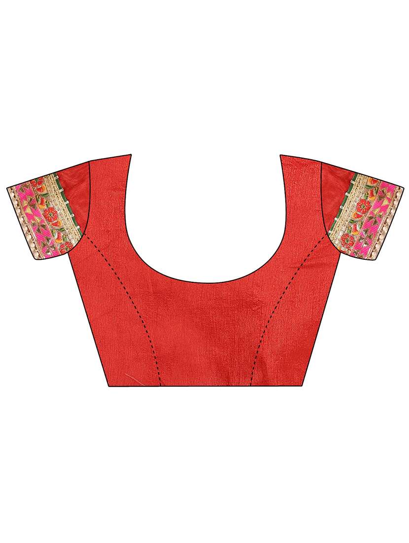 women bandhani printed half & half saree with blouse - 22606841 -  Standard Image - 5