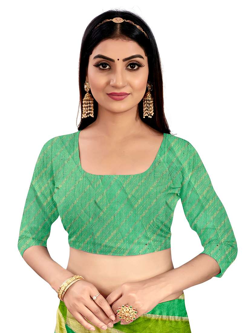 women leheriya printed saree with blouse - 22606855 -  Standard Image - 5