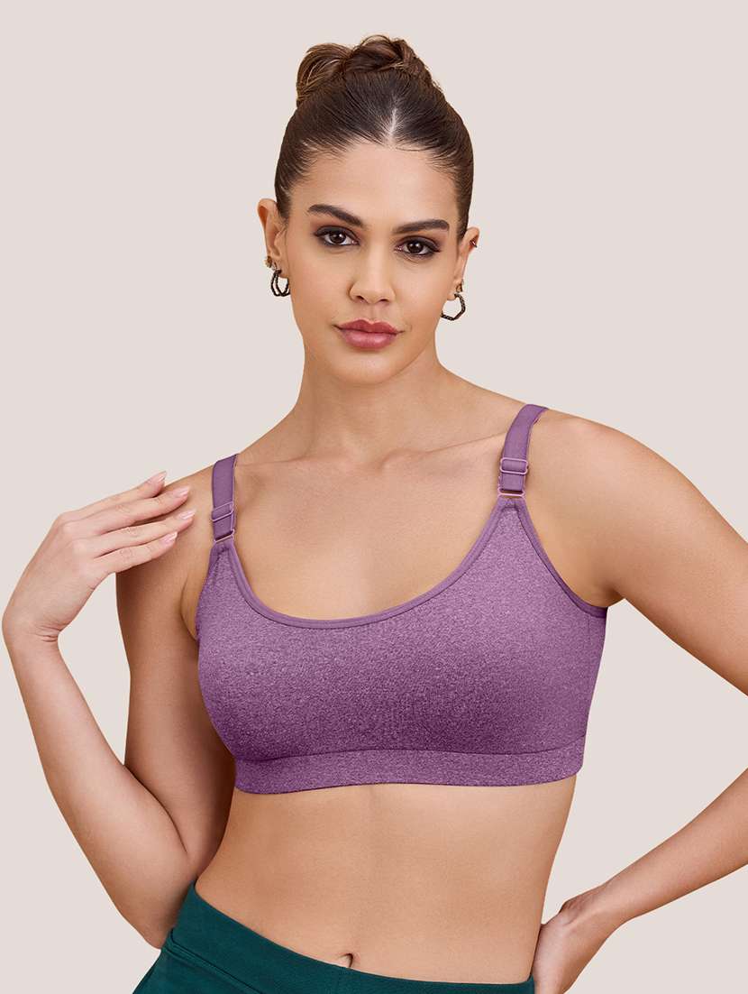 women pack of 3 solid full coverage sports bra - 22608458 -  Standard Image - 5