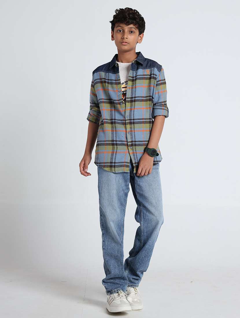 boys printed long sleeves regular fit shirt - 22608734 -  Standard Image - 5