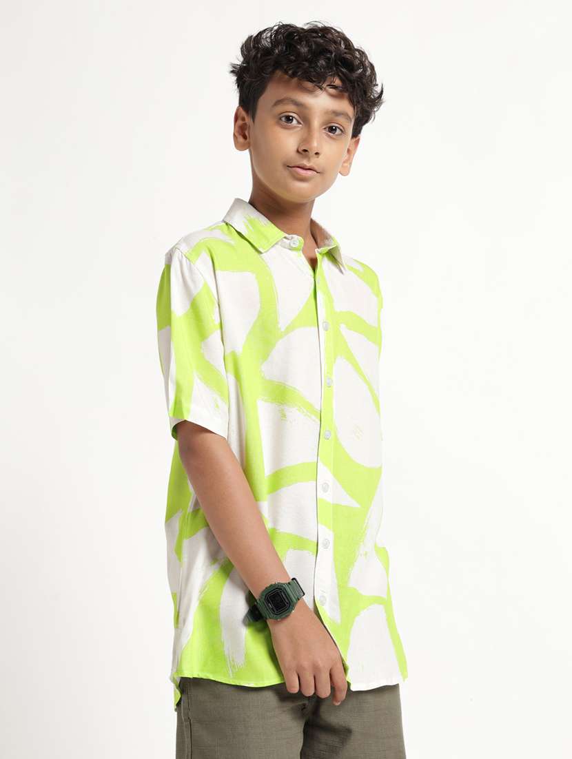 boys printed shirt sleeves regular fit shirt - 22608737 -  Standard Image - 3