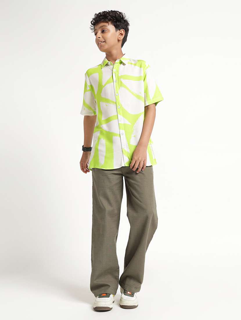 boys printed shirt sleeves regular fit shirt - 22608737 -  Standard Image - 5