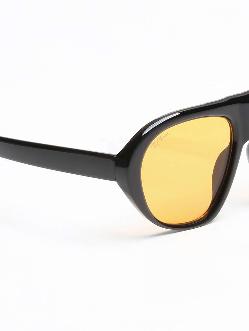 ted smith unisex black premium italian acetate sunglasses with polarized lenses. - 22608807 -  Standard Image - 5