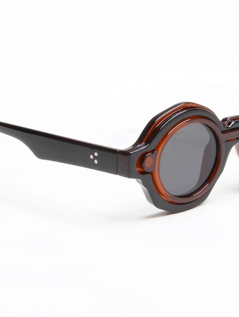 ted smith unisex brown premium italian acetate sunglasses with polarized lenses. - 22608808 -  Standard Image - 5