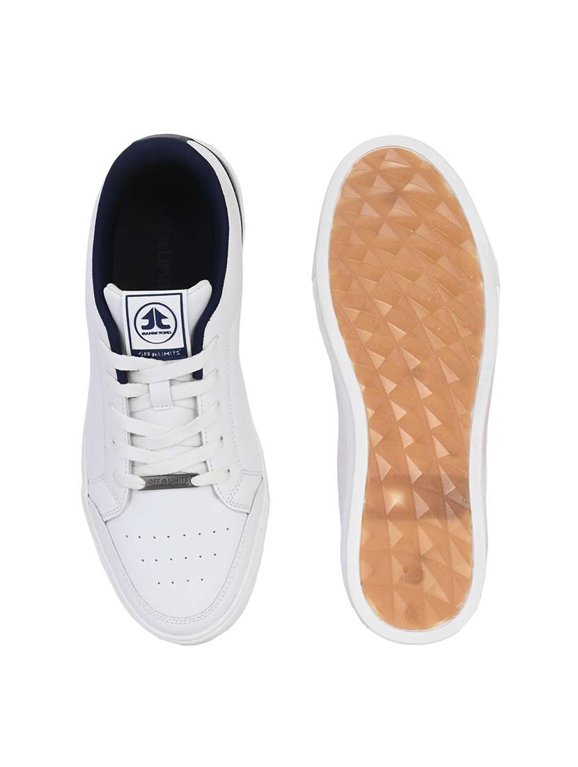 Men Solid Lace Up Sneaker - 22608910 -  Standard Image - 5