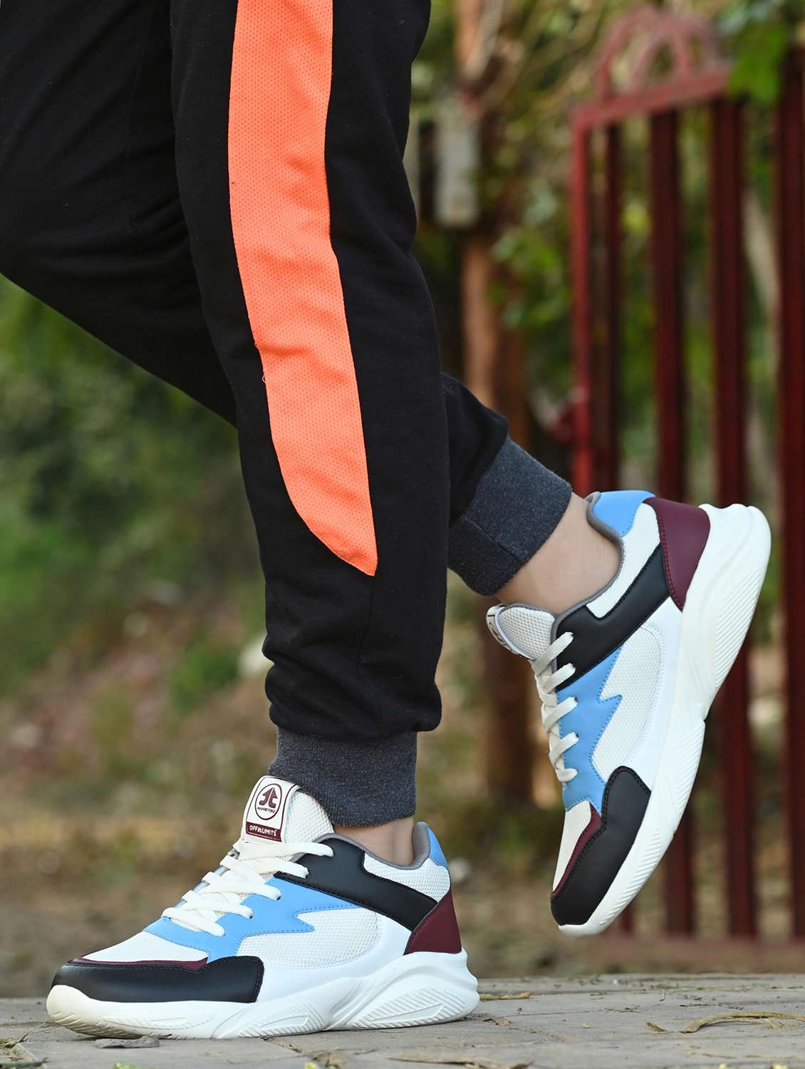 men colourblocked lace up sneaker - 22608974 -  Standard Image - 3