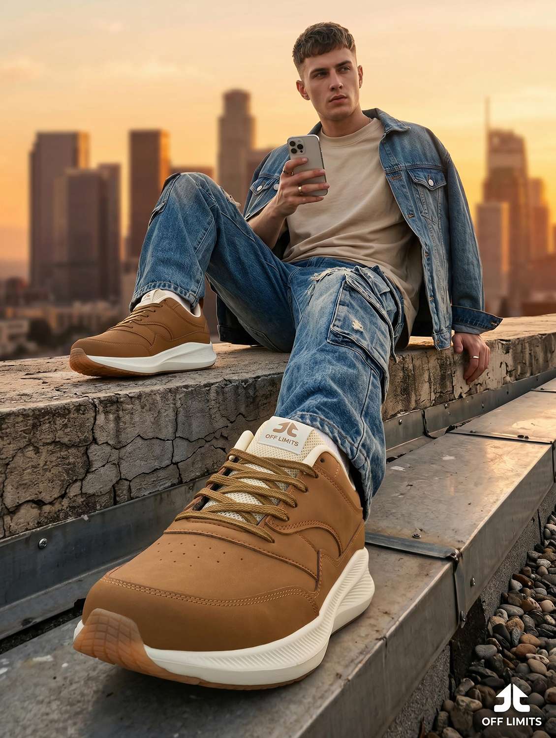men solid lace up casual shoes - 22608980 -  Standard Image - 3