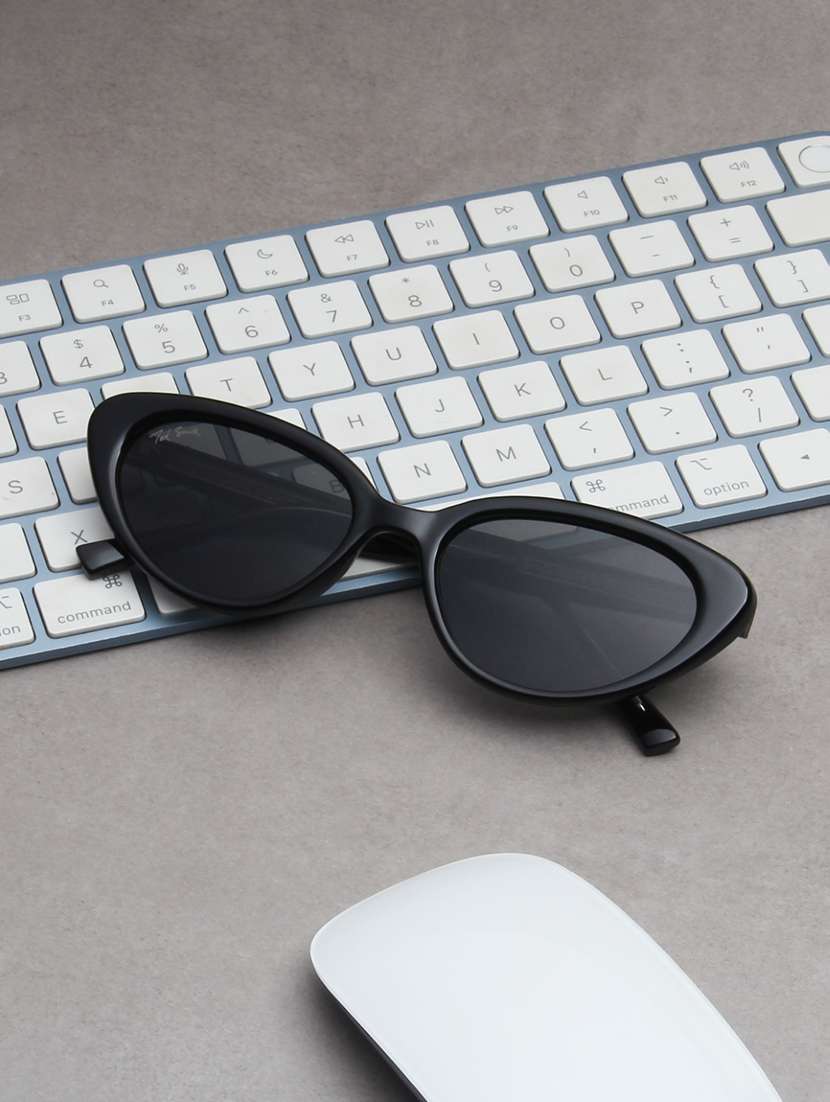ted smith black polycarbonate cat eyes sunglasses