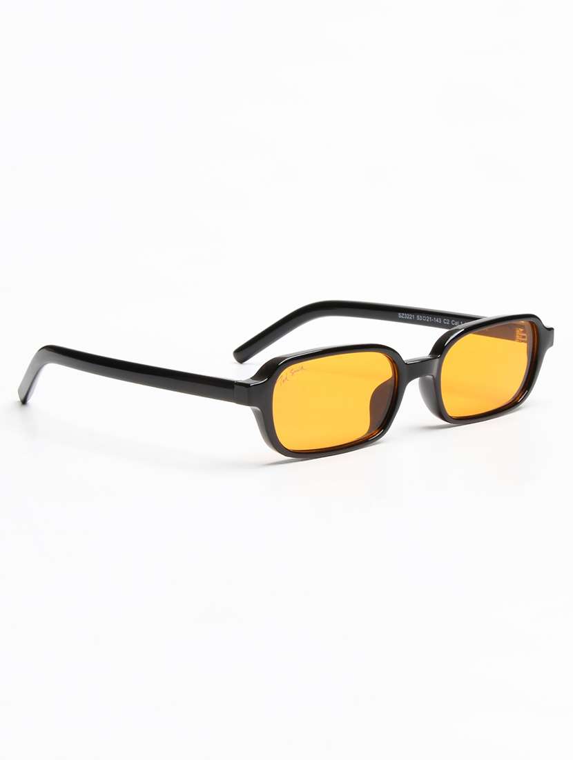 yellow rectangle full rim polycarbonate uv protected eyeglasses - 22609264 -  Standard Image - 3
