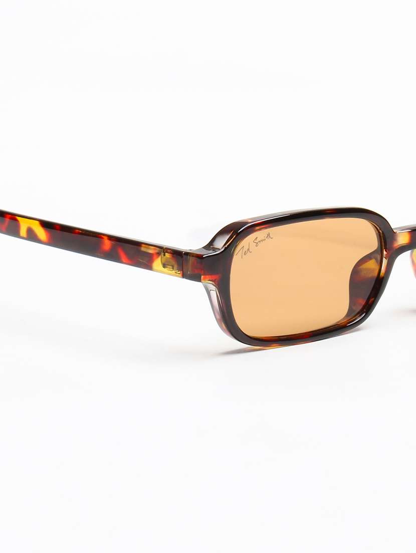 ted smith brown rectangle full rim eyeglasses - 22609265 -  Standard Image - 5