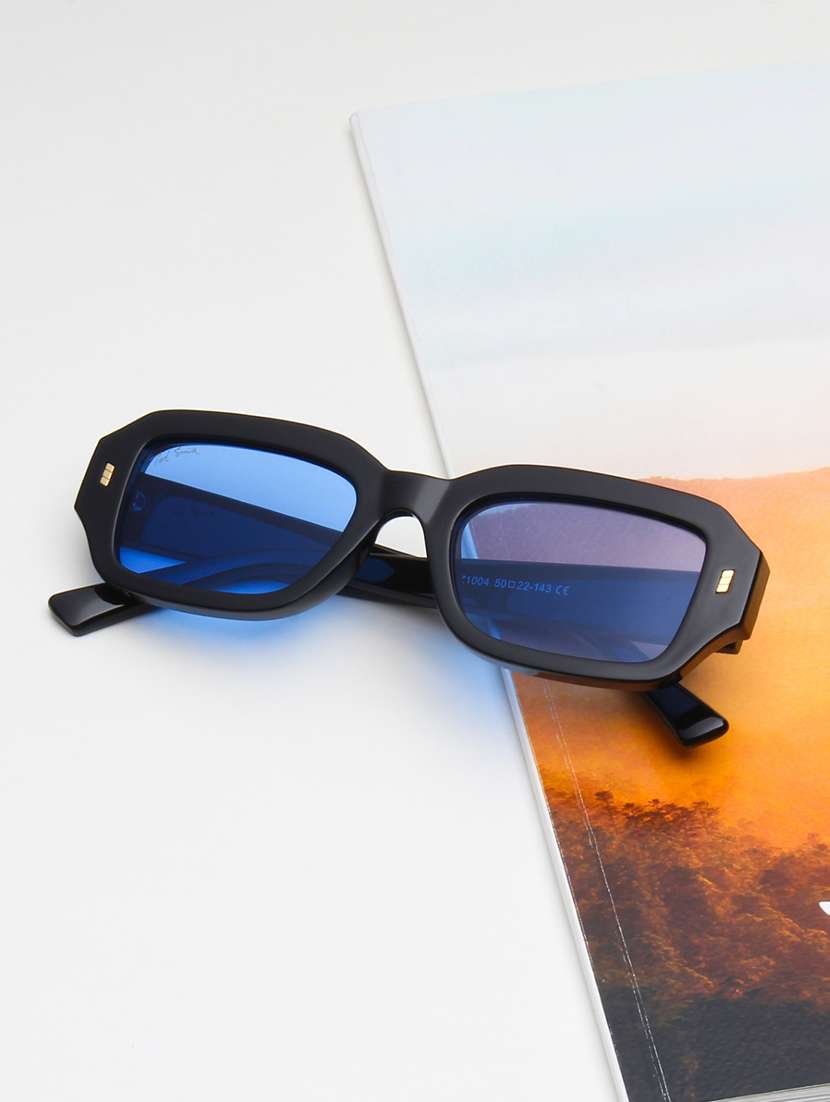 ted smith yellow rectangle sunglasses