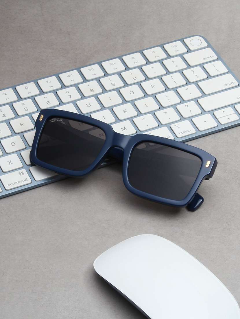 wayfarer full rim polycarbonate blue sunglasses