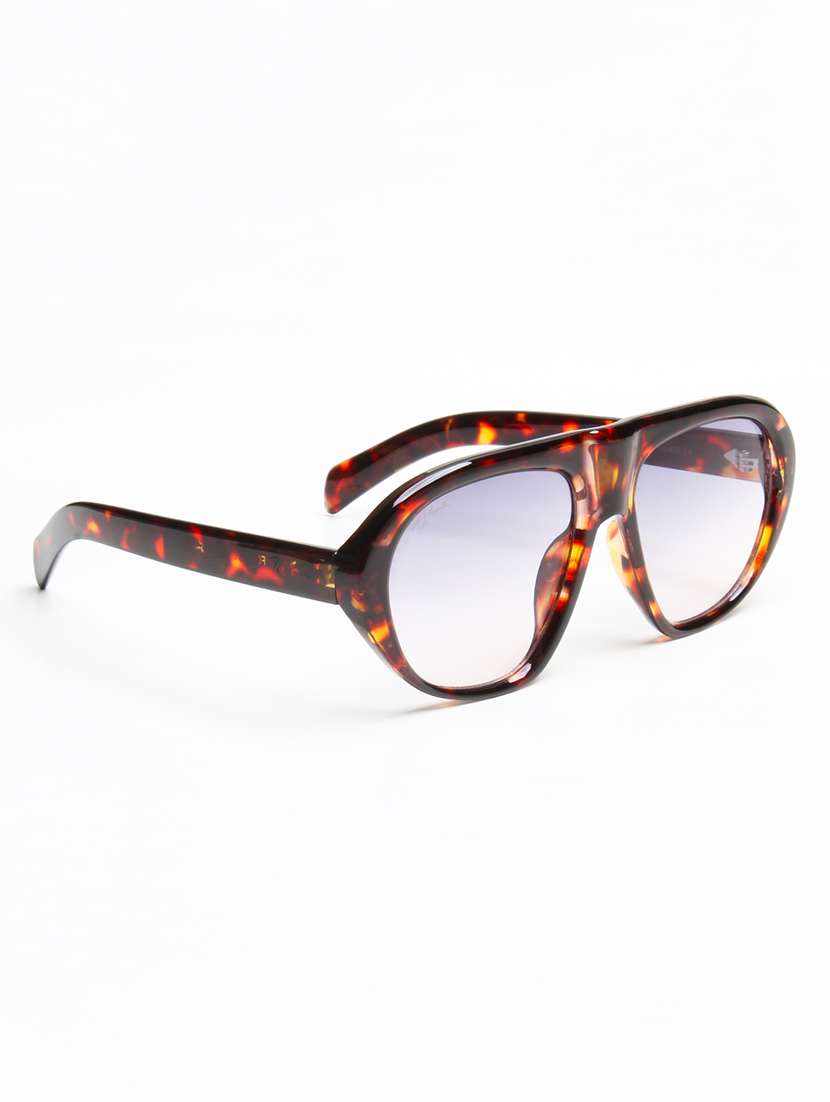 ted smith aviator full rim polycarbonate sunglasses brown - 22609269 -  Standard Image - 3