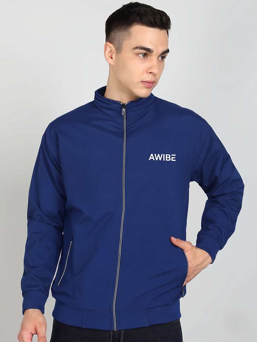 men solid long sleeves casual jacket