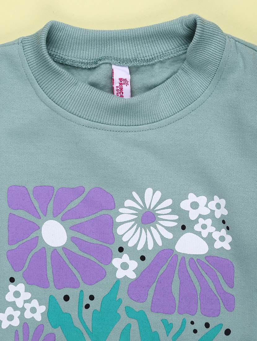 Girls Printed Long Sleeves Regular Fit Sweatshirt - 22609884 -  Standard Image - 3