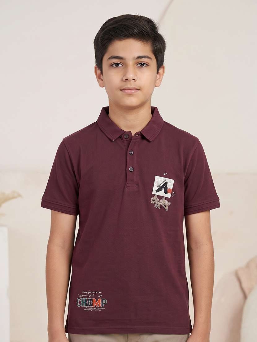 boys printed short sleeves polo t-shirt