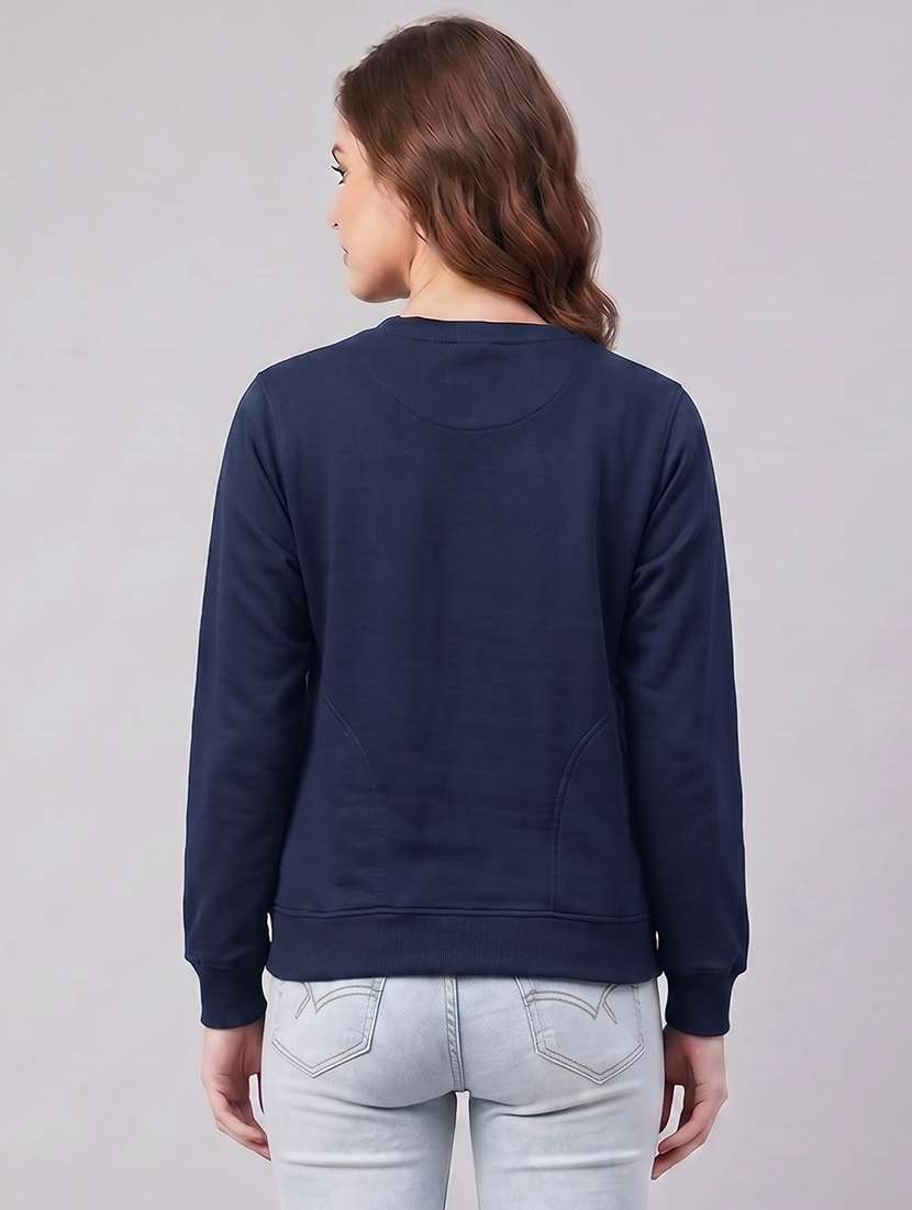 Women Typographic Long Sleeves Regular Fit Sweatshirt - 22610066 -  Standard Image - 3