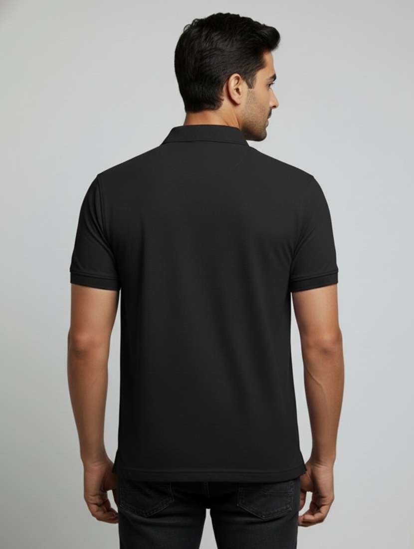men solid short sleeves polo t-shirt - 22610071 -  Standard Image - 3