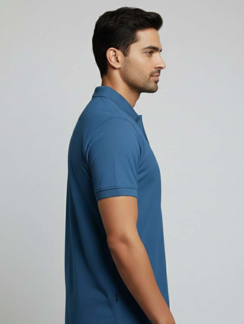 men solid short sleeves polo t-shirt - 22610073 -  Standard Image - 3